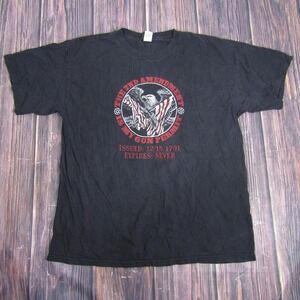 Hot Leathers 2nd Amendment Shirt Mens XL Black Eagle Gun Permit USA Patriotic